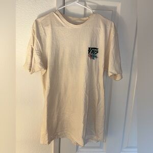 Vans Cream Short-Sleeve Tee with Floral Logo